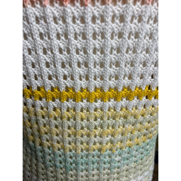 Talbots pastel striped light sweater size medium - Picture 8 of 9